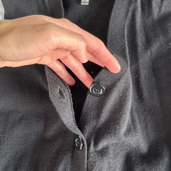 Black Button-Up Knit Sweater Vest | Women's Size Small | Classic Layering Piece - Picture 7 of 9